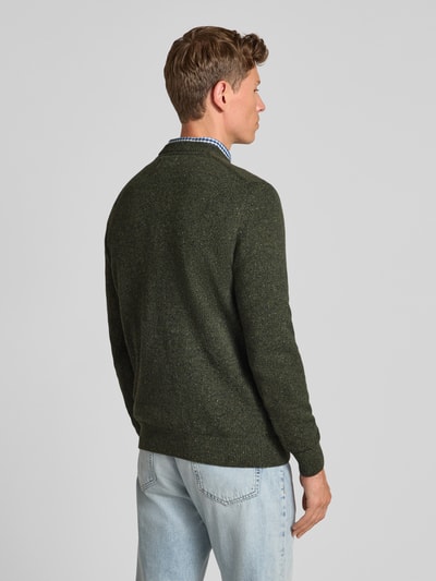 Barbour Regular fit gilet van een mix van wol en linnen met zijde Donkergroen - 5