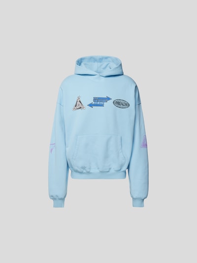 Preach Oversized Hoodie mit Label-Prints Himmelblau 2