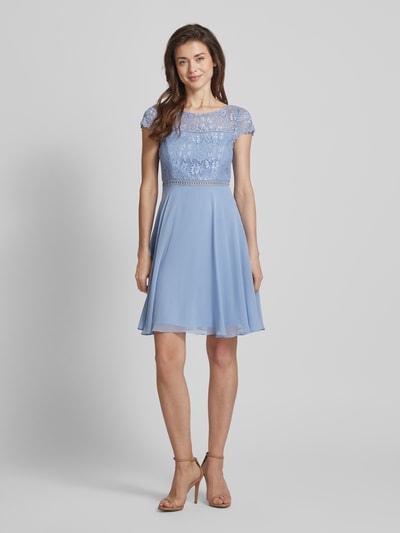 Jake*s Cocktail Cocktailkleid mit floraler Spitze Bleu 1