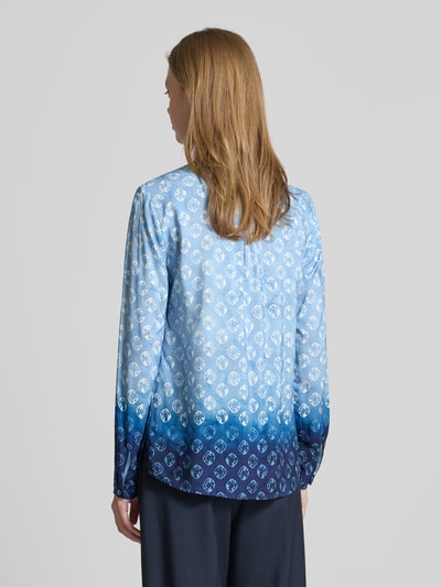 Emily Van den Bergh Bluzka o kroju slim fit z kołnierzem z lamówką Jasnoniebieski 5