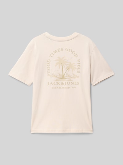 Jack & Jones T-Shirt mit Label-Print Modell 'SUMMER' Ecru 3