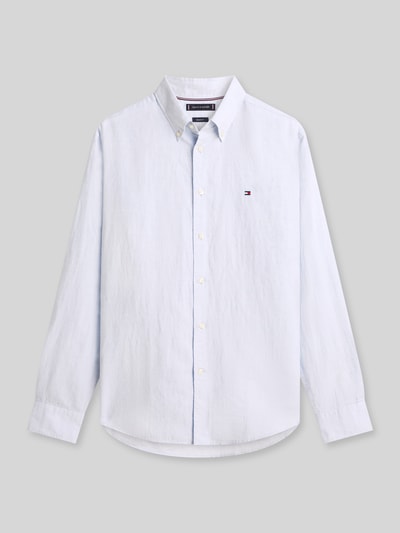 Tommy Hilfiger Regular Fit Freizeithemd aus Baumwoll-Leinen-Mix Bleu 2