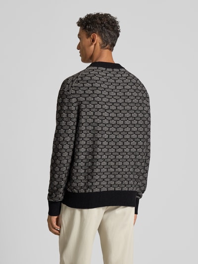 SELECTED HOMME Relaxed fit gebreide pullover van wolmix, model 'KEITH' Zwart - 5