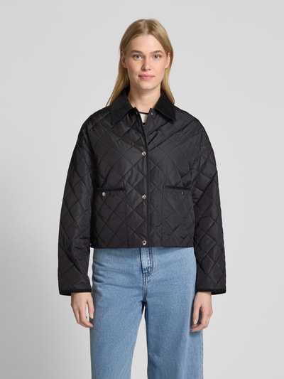 Marc O'Polo Boxy Fit Steppjacke mit Cord-Kragen Marine 4