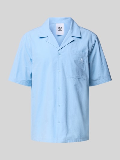 adidas Originals Koszula casualowa o kroju regular fit z kołnierzem z połami Jasnoniebieski 2
