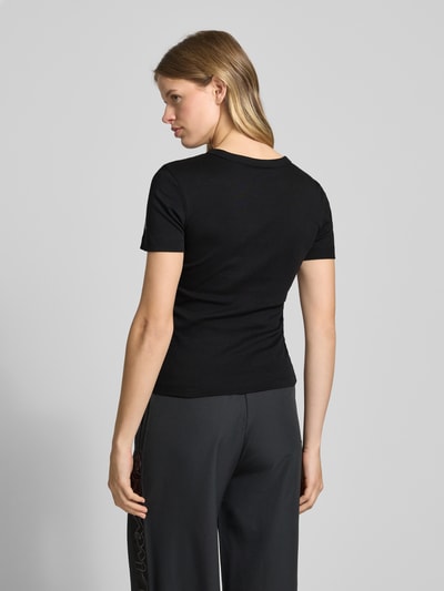 CHAMPION T-Shirt mit geripptem Rundhalsausschnitt Black 5