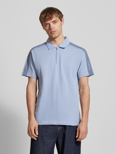 Calvin Klein Jeans Poloshirt met labeldetail Lichtblauw - 4