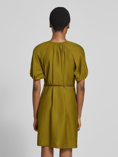 zero Minikleid aus Viskose-Mix mit Schlüsselloch-Ausschnitt Senf 5