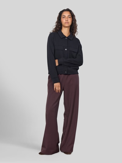 Soyaconcept Regular Fit Cardigan aus Modal-Mix mit klassischem Kragen Black 1