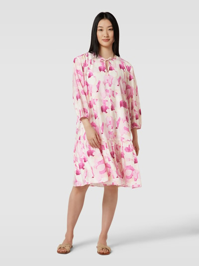 Tom Tailor Knielange jurk met viscose Roze - 4