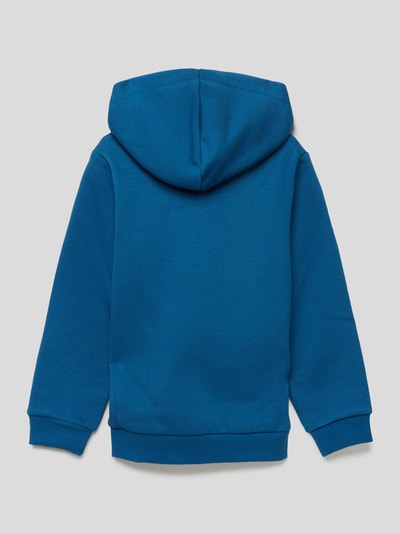 Puma Hoodie met labelprint, model 'Col Big' Rookblauw - 3