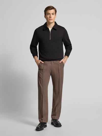 Christian Berg Men Oversized sweatshirt met kentkraag Zwart - 1