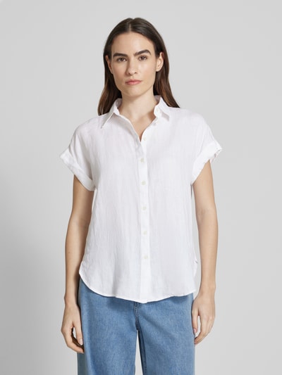 Lauren Ralph Lauren Regular fit linnen blouse met kapmouwen, model 'BROONO' Wit - 4