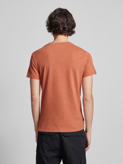 Superdry T-Shirt mit Label-Stitching Orange Melange 5