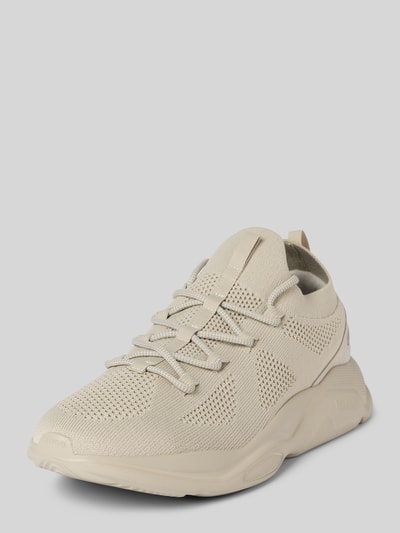 HUGO Sneakers met treklus, model 'Leon' Beige - 1