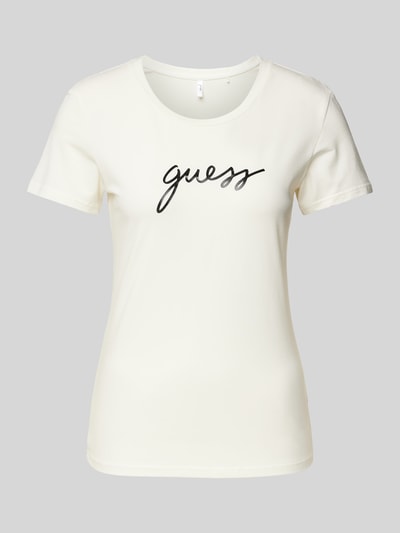 Guess T-shirt z nadrukiem z logo model ‘CARRIE’ Biały 2