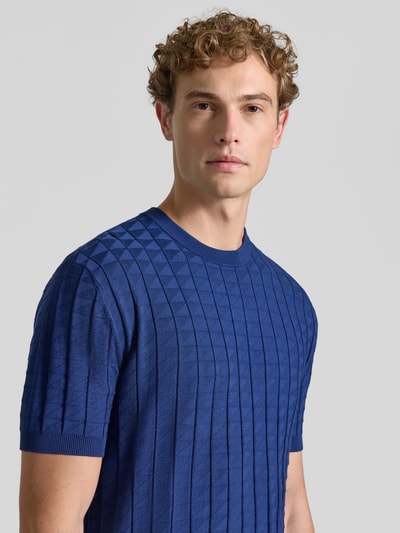 Armani Exchange Strickshirt aus Viskose-Mix mit Strukturmuster Royal 3