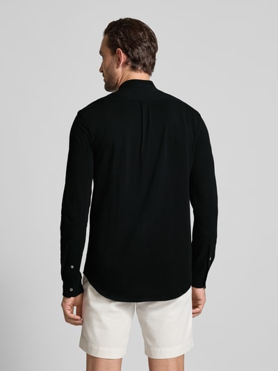 Polo Ralph Lauren Regular fit vrijetijdsoverhemd met labelstitching en opstaande kraag Zwart - 5