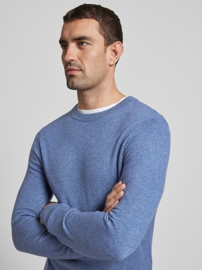 MCNEAL Gebreide pullover met ronde hals Koningsblauw gemêleerd - 3