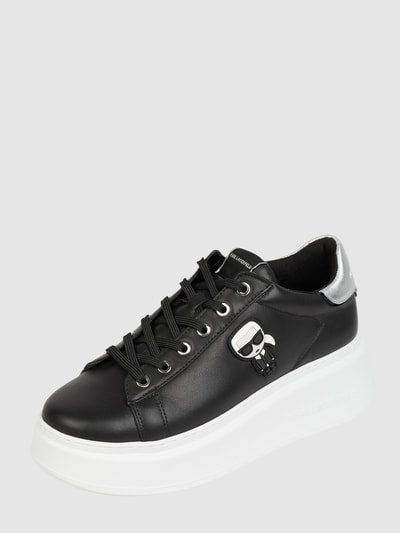 Karl Lagerfeld Plateau-Sneaker aus Leder Black 1