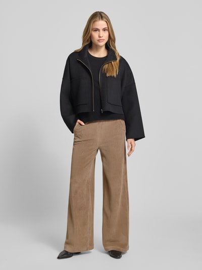 Smith and Soul Corduroy broek met steekzakken en elastische band Taupe - 1