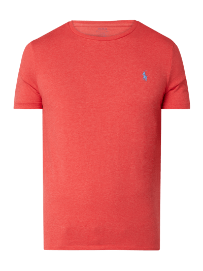 Polo Ralph Lauren T-shirt o kroju slim fit z wyhaftowanym logo Mocnoróżowy melanż 2