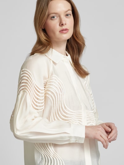 Copenhagen Muse Regular Fit Bluse mit Strukturmuster Modell 'MOLLY' Offwhite 3