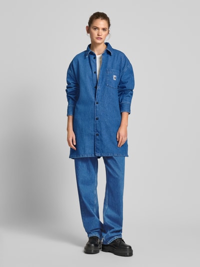 Carhartt Work In Progress Oversized  Jeansbluse mit Umlegekragen Modell 'GLENNON' Jeansblau 1