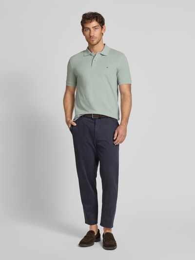 Christian Berg Men Poloshirt mit Label-Stitching Oliv 1