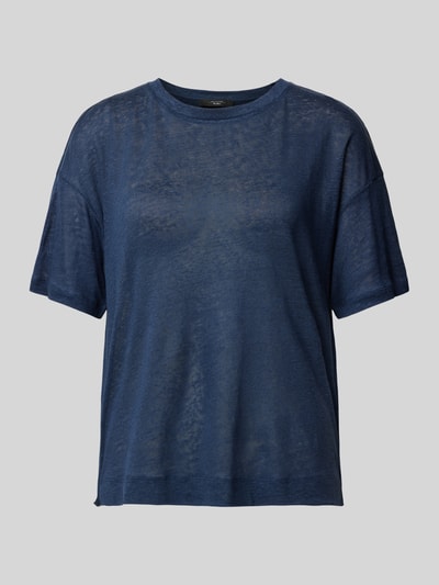 Weekend Max Mara T-shirt met extra brede schouders, model 'BARCA' Donkerblauw - 2