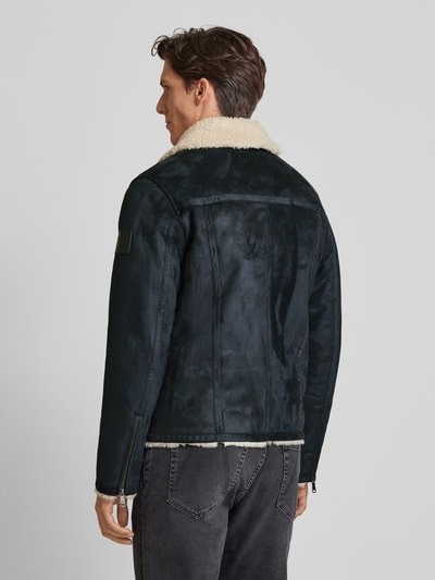 Scotch & Soda Sherpa jacket met labelpatch Zwart - 5