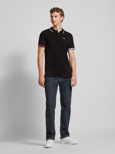 Tommy Jeans Poloshirt mit Label-Stitching Black 1