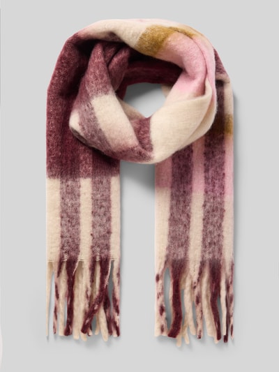 VERO MODA Schal mit soften Fransenenden Hellrosa Melange 1