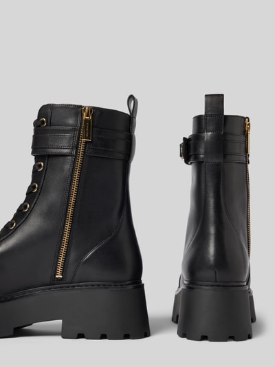 MICHAEL Michael Kors Schnürboots aus echtem Leder mit Zierschnalle Modell 'Mandy' Black 2