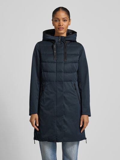 Amber & June Gewatteerde jas met capuchon Donkerblauw - 4