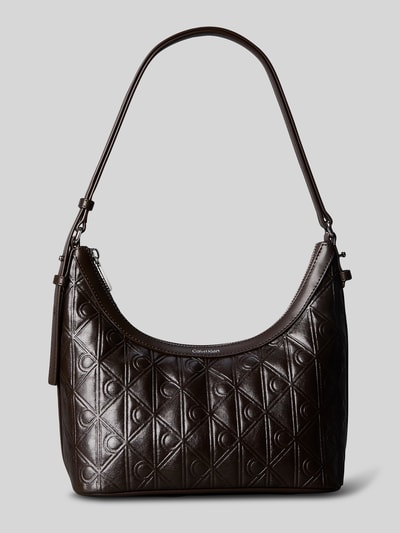 CK Calvin Klein Henkeltasche mit Allover-Logo-Prägung Dunkelbraun 1