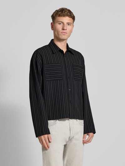 Don´t Waste Culture Regular Fit Overshirt mit Kentkragen Modell 'Kalindra' Black 4