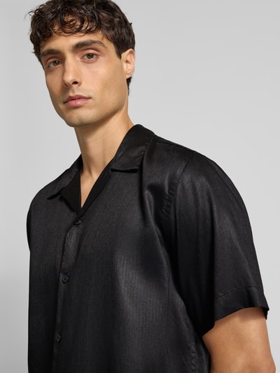 SELECTED HOMME Regular Fit Freizeithemd aus Lyocell-Leinen-Mix Modell 'REGNOA' Black 3