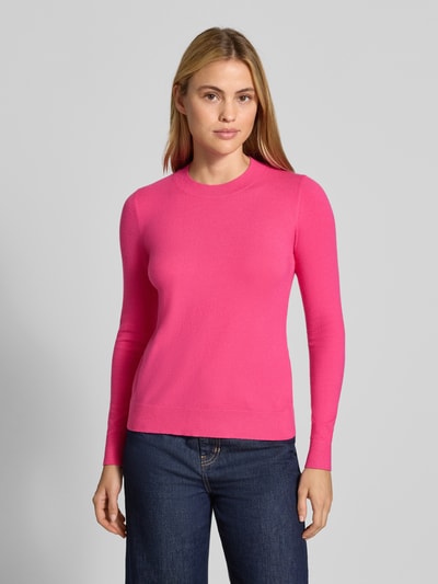 Christian Berg Woman Slim Fit Strickpullover mit elastischen Abschlüssen Fuchsia 4