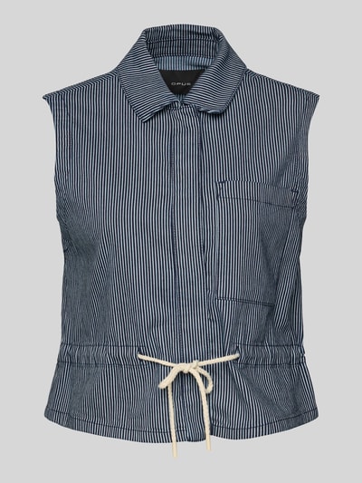 OPUS Kamizelka z krytą listwą guzikową model ‘Walea’ Granatowy 2