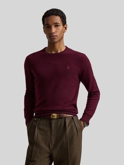 Polo Ralph Lauren Regular Fit Pullover aus reiner Wolle Bordeaux 4