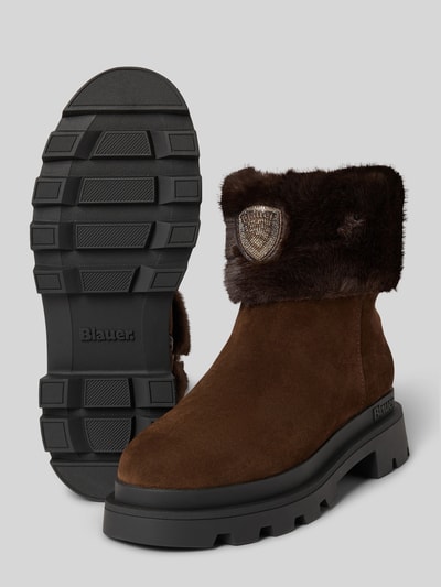 Blauer USA Boots met ritssluiting, model 'KIMMEL10' Donkerbruin - 4