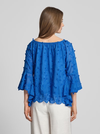 Apricot Blusenshirt mit Zierbesatz Marine 5