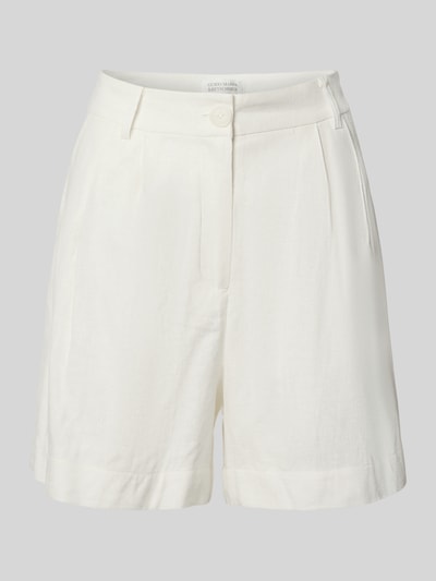 GUIDO MARIA KRETSCHMER WOMAN Flared Leinenshorts mit Bundfalten Modell 'SAMIRA' Weiss 2