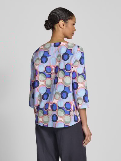 Christian Berg Woman Regular fit linnen blouse met 3/4-mouwen Marineblauw - 5