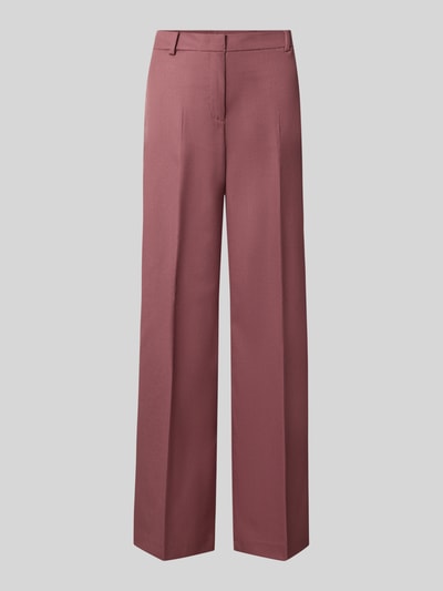 Produktfoto, Wide Fit Hose mit Viskose-Anteil von Christian Berg Woman Selection in Altrosa, elastischer Material-Mix, Bügelfalten, strukturierte Textur