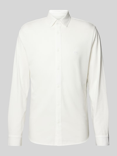 ARMANI EXCHANGE Regular Fit Freizeithemd mit Logo-Stitching Weiss 1