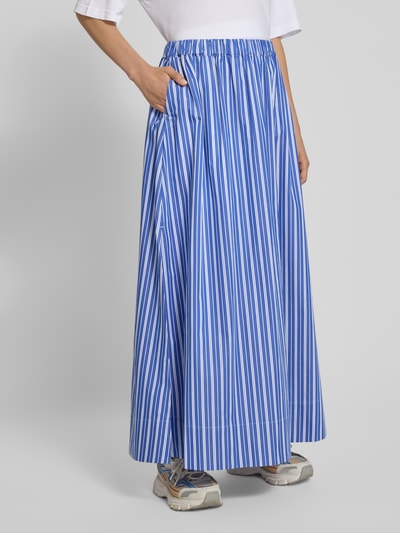 Selected Femme Długa spódnica o rozkloszowanym kroju z czystej bawełny model ‘FIA’ Królewski niebieski 4