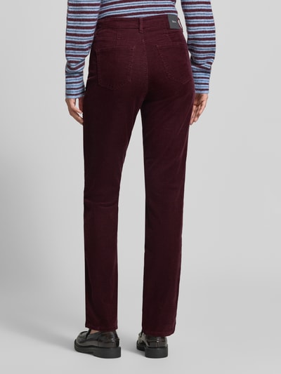 Brax Smalle broek van mix van katoen en lyocell model 'CAROLA' Bordeaux - 5