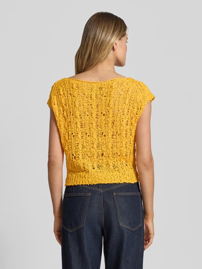 Marc Cain Strickshirt mit Rundhalsausschnitt Senf 5